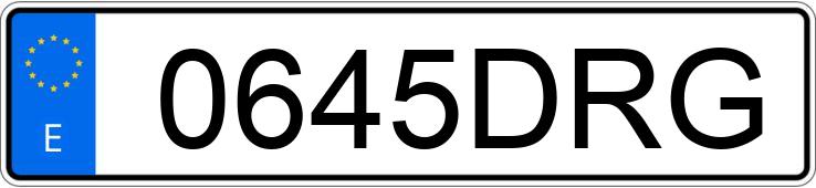 Numer rejestracyjny 0645DRG posiada OPEL ZAFIRA