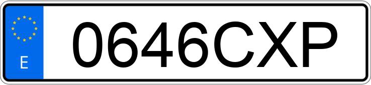 Numer rejestracyjny 0646CXP posiada PEUGEOT 307