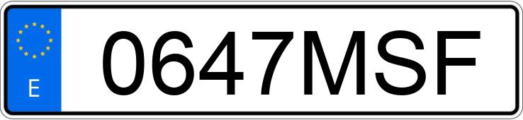 Numer rejestracyjny 0647MSF posiada TRIUMPH TRIDENT