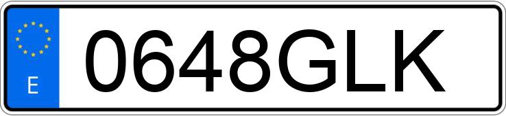 Numer rejestracyjny 0648GLK posiada TOYOTA AVENSIS