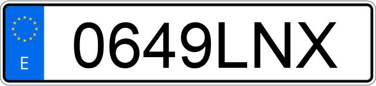 Numer rejestracyjny 0649LNX posiada VOLKSWAGEN GOLF