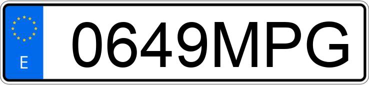 Numer rejestracyjny 0649MPG posiada MG ZS
