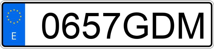 Numer rejestracyjny 0657GDM posiada VOLKSWAGEN GOLF