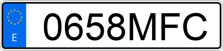 Numer rejestracyjny 0658MFC posiada MG HS Numer rejestracyjny 0658MFC posiada MG HS