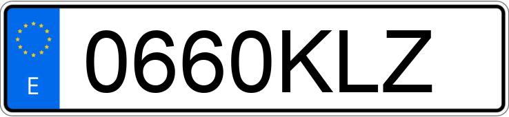 Numer rejestracyjny 0660KLZ posiada VOLKSWAGEN TRANSPORTER