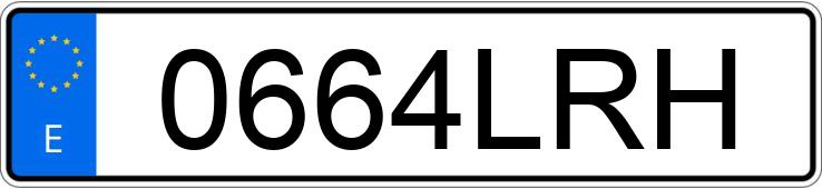 El número de registro 0664LRH tiene DACIA DUSTER