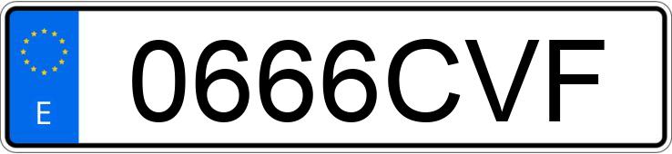 Numer rejestracyjny 0666CVF posiada PEUGEOT 206