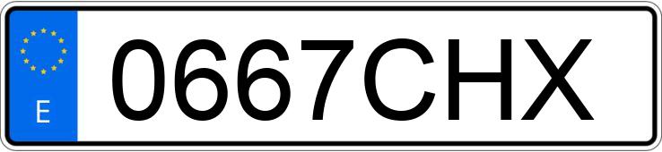Numer rejestracyjny 0667CHX posiada SEAT IBIZA Numer rejestracyjny 0667CHX posiada SEAT IBIZA