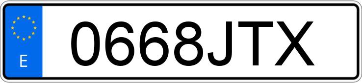 Numer rejestracyjny 0668JTX posiada HONDA CIVIC