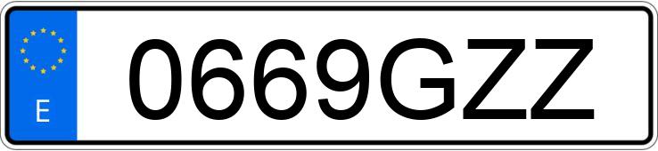 Numer rejestracyjny 0669GZZ posiada FORD FIESTA