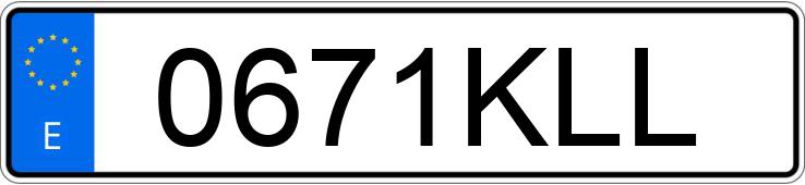 Die Registrierungsnummer 0671KLL hat VOLKSWAGEN POLO
