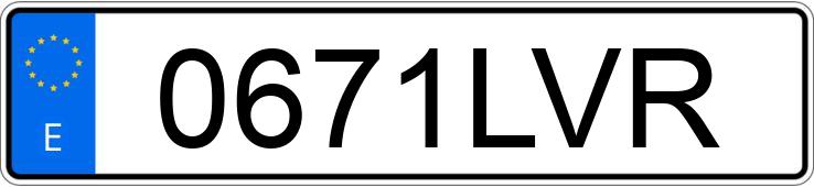 Registreringsnummeret 0671LVR har SEAT ALHAMBRA Registreringsnummeret 0671LVR har SEAT ALHAMBRA