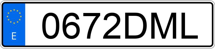 Numer rejestracyjny 0672DML posiada SEAT IBIZA