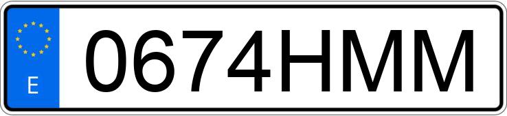 Numer rejestracyjny 0674HMM posiada VOLKSWAGEN PASSAT