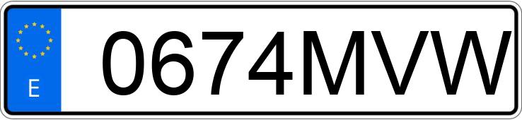 Numer rejestracyjny 0674MVW posiada VOLKSWAGEN GOLF PLUS Numer rejestracyjny 0674MVW posiada VOLKSWAGEN GOLF PLUS