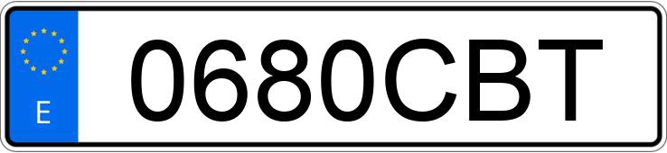 Numer rejestracyjny 0680CBT posiada MERCEDES VITO