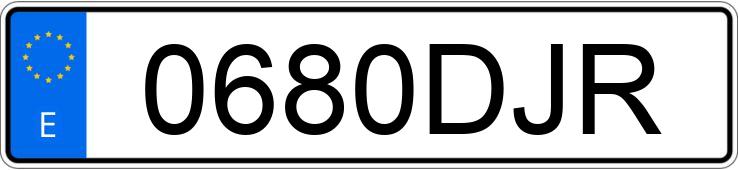 Numer rejestracyjny 0680DJR posiada PEUGEOT PARTNER