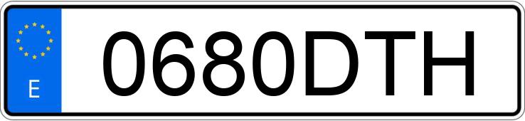 Registreringsnummeret 0680DTH har SKODA FABIA COMBI COMFORT 1.9 TDI