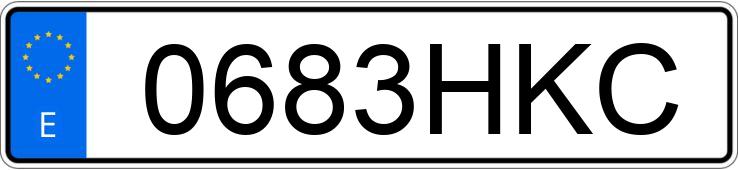 Numer rejestracyjny 0683HKC posiada BMW SERIE 5