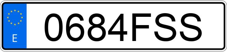 Numer rejestracyjny 0684FSS posiada MERCEDES 300 (126)