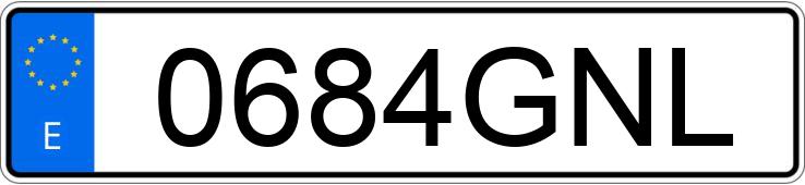 Numer rejestracyjny 0684GNL posiada TOYOTA PRIUS