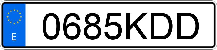 Numer rejestracyjny 0685KDD posiada KIA NIRO