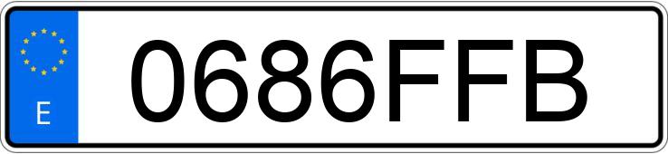 Numer rejestracyjny 0686FFB posiada VOLKSWAGEN PASSAT