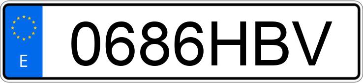 Numer rejestracyjny 0686HBV posiada OPEL ASTRA