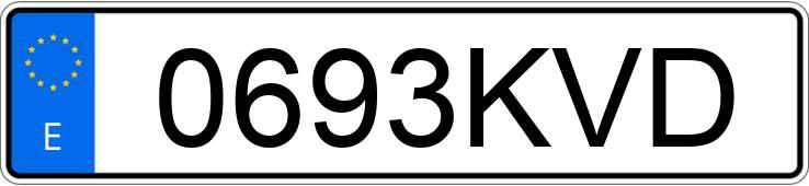 Numer rejestracyjny 0693KVD posiada RENAULT KANGOO