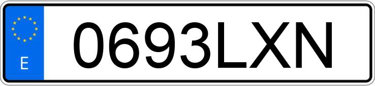 Numer rejestracyjny 0693LXN posiada FORD CUSTOM TOURNEO