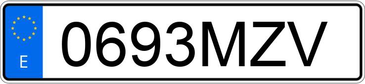 Numer rejestracyjny 0693MZV posiada VOLKSWAGEN MULTIVAN