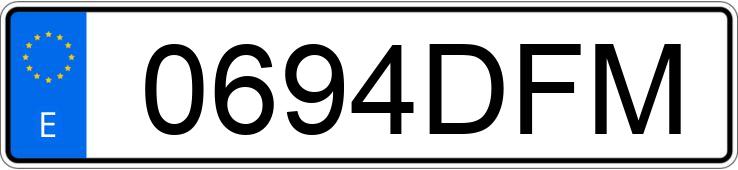 Numer rejestracyjny 0694DFM posiada MAN TG