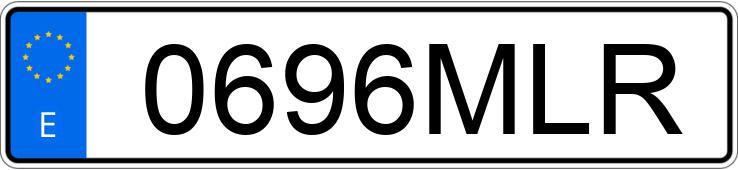 Die Registrierungsnummer 0696MLR hat BMW X3