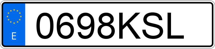 Numer rejestracyjny 0698KSL posiada MITSUBISHI ASX