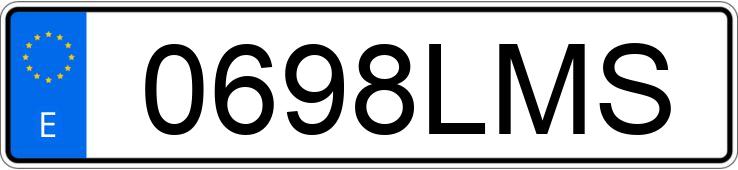 Numer rejestracyjny 0698LMS posiada BMW SERIE 4