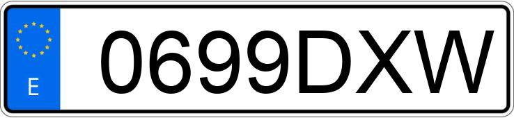 Numer rejestracyjny 0699DXW posiada BMW SERIE 3