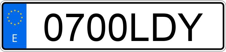 Numer rejestracyjny 0700LDY posiada PORSCHE CAYMAN