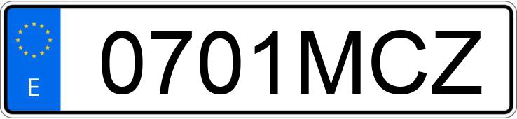 Numer rejestracyjny 0701MCZ posiada FORD KUGA