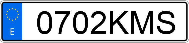 Numer rejestracyjny 0702KMS posiada TOYOTA PROACE