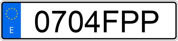 Numer rejestracyjny 0704FPP posiada FORD TRANSIT