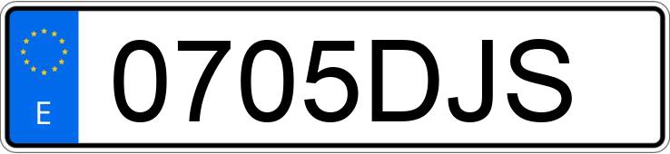 Numer rejestracyjny 0705DJS posiada PEUGEOT 807