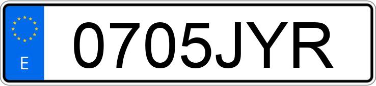 Numer rejestracyjny 0705JYR posiada FORD FIESTA