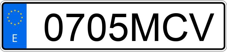 Numer rejestracyjny 0705MCV posiada NISSAN MICRA