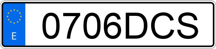 Numer rejestracyjny 0706DCS posiada SEAT IBIZA