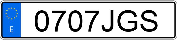 Numer rejestracyjny 0707JGS posiada RENAULT CLIO