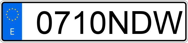 Numer rejestracyjny 0710NDW posiada DAF LF