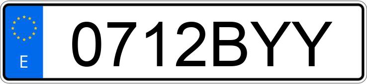 Numer rejestracyjny 0712BYY posiada RENAULT VEL SATIS