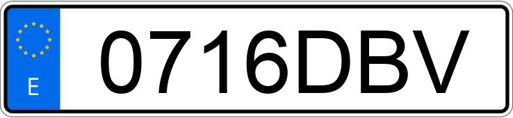 Numer rejestracyjny 0716DBV posiada PEUGEOT 206