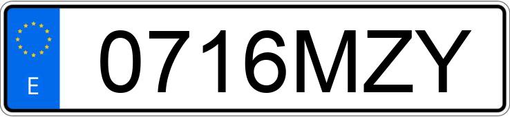 Numer rejestracyjny 0716MZY posiada SEAT IBIZA Numer rejestracyjny 0716MZY posiada SEAT IBIZA