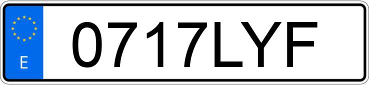 Numer rejestracyjny 0717LYF posiada TOYOTA COROLLA